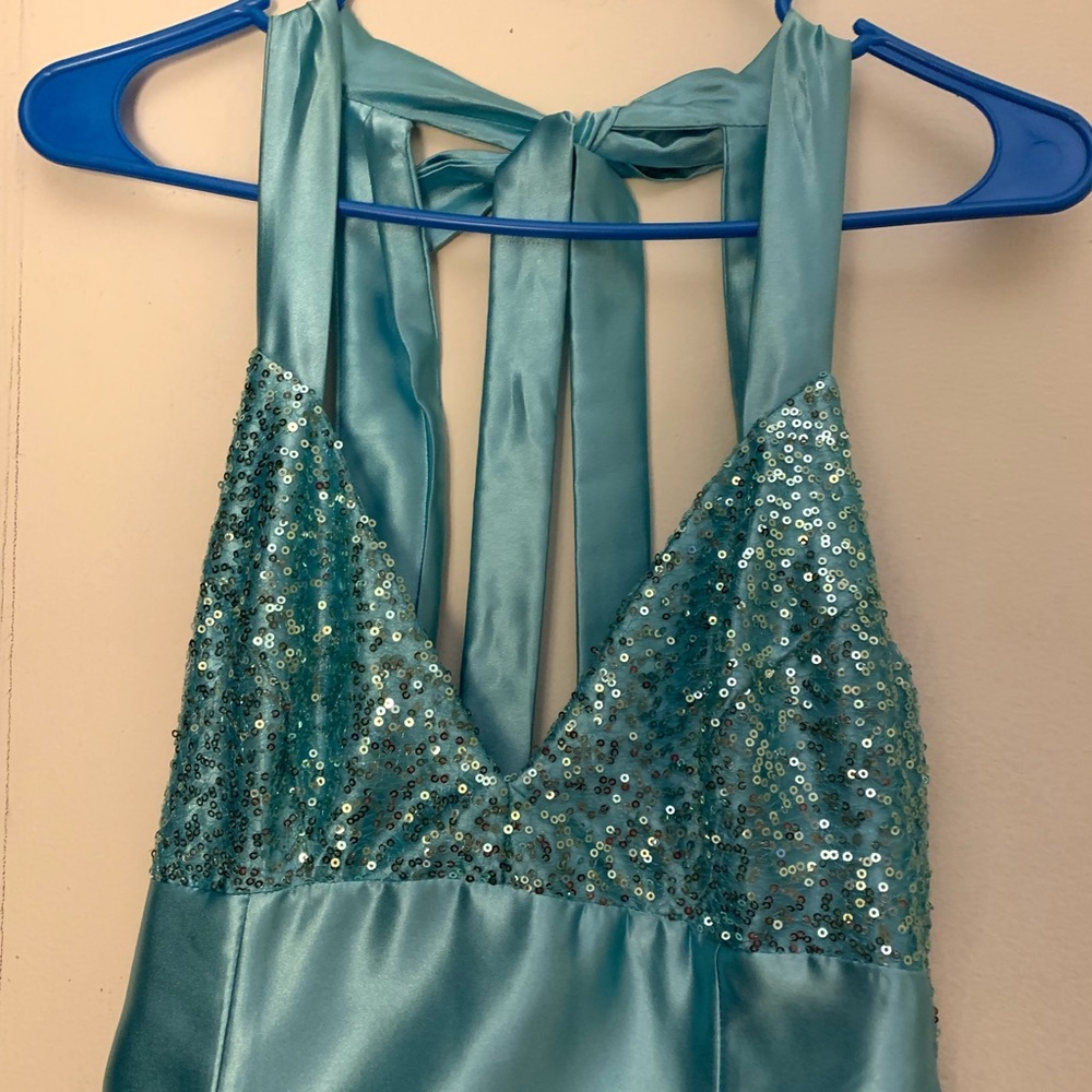 Open Back Sequined Bust Gown